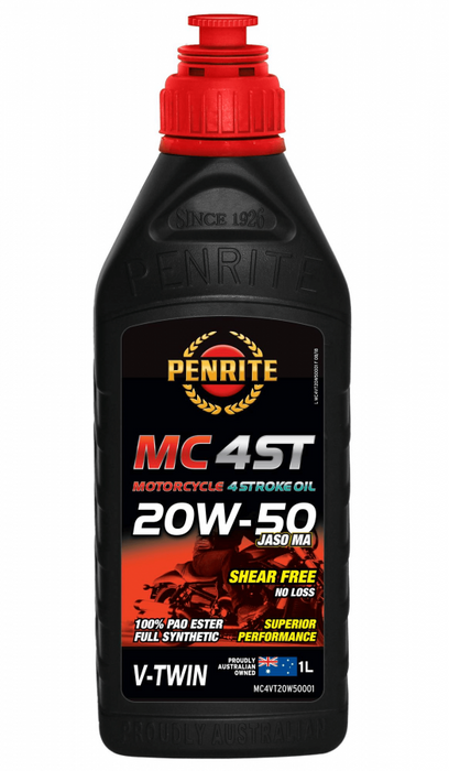 Penrite MC-4 ST 20W50 V TWIN 1Ltr MC4VT20W50001 - Port Kennedy Auto Parts & Batteries 