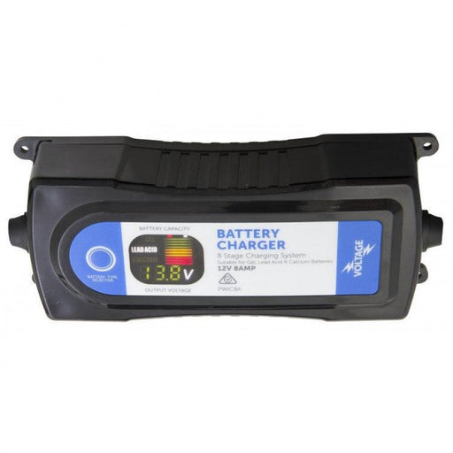 Voltage 12V Battery Charger 8AMP Intelligent PWIC8A - Port Kennedy Auto Parts & Batteries 